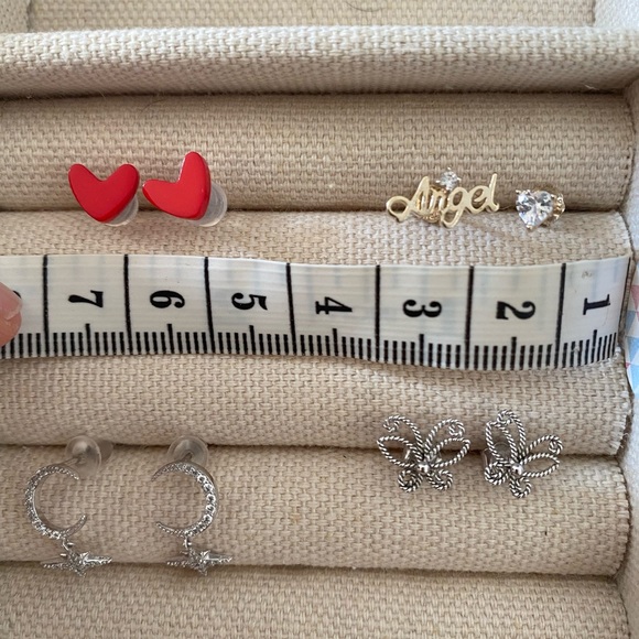 Sterling silver earrings, a set of 4 - Picture 2 of 6